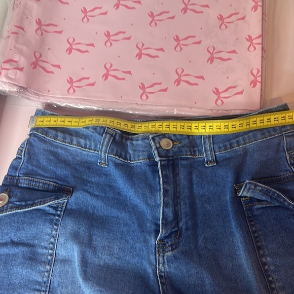 Women's Blue Denim Shorts - Picture 4 of 6